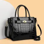 Vintage crocodile pattern designer handbag - Image 24
