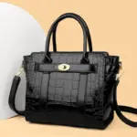 Vintage crocodile pattern designer handbag - Image 25