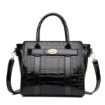 Vintage crocodile pattern designer handbag