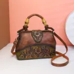 Vintage embossed pattern women handbag - Image 2