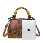 Vintage embossed pattern women handbag - Image 11