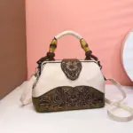 Vintage embossed pattern women handbag - Image 3