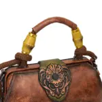 Vintage embossed pattern women handbag - Image 16