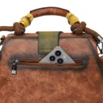 Vintage embossed pattern women handbag - Image 17