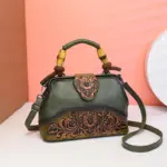 Vintage embossed pattern women handbag - Image 8