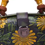 Women's Luxury Handbag with Vintage Floral Design - Image 18