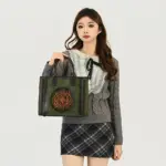 Artisan Medallion Structured Work Tote detail view 3