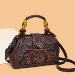 Carved Garden Rope-Handle Satchel - Image 2