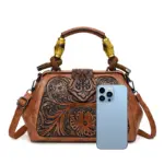Carved Garden Rope-Handle Satchel - Image 9