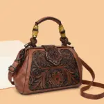 Carved Garden Rope-Handle Satchel - Image 4
