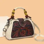 Carved Garden Rope-Handle Satchel - Image 5