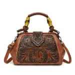 Carved Garden Rope-Handle Satchel