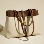 Cream canvas tote lifestyle angle