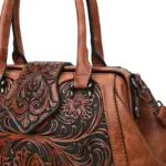 Grand Floral Embossed Shoulder Bag detail view 12