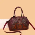 Grand Floral Embossed Shoulder Bag detail view 2