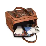 Grand Floral Embossed Shoulder Bag detail view 19