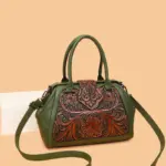 Grand Floral Embossed Shoulder Bag detail view 4