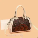 Grand Floral Embossed Shoulder Bag detail view 7