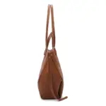 Soft wing tote side profile with adjustable ties