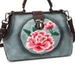 Peony Bloom Vintage Doctor Bag detail view 3