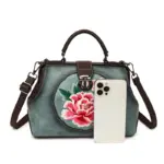 Peony Bloom Vintage Doctor Bag detail view 4
