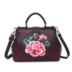 Peony Bloom Vintage Doctor Bag - BAGYOHO product view