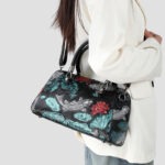 Croc-Embossed Dome Satchel detail view 4