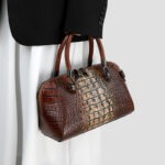 Croc-Embossed Dome Satchel detail view 7