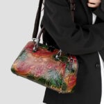 Croc-Embossed Dome Satchel detail view 8