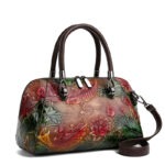 Croc-Embossed Dome Satchel detail view 10