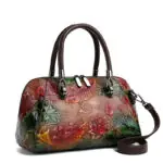 Croc-Embossed Dome Satchel detail view 10