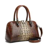 Croc-Embossed Dome Satchel detail view 11