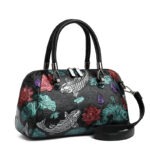 Croc-Embossed Dome Satchel detail view 12