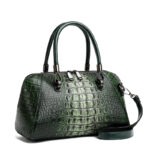 Croc-Embossed Dome Satchel detail view 13