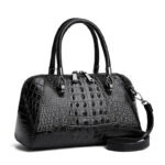 Croc-Embossed Dome Satchel detail view 14