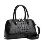 Croc-Embossed Dome Satchel detail view 14