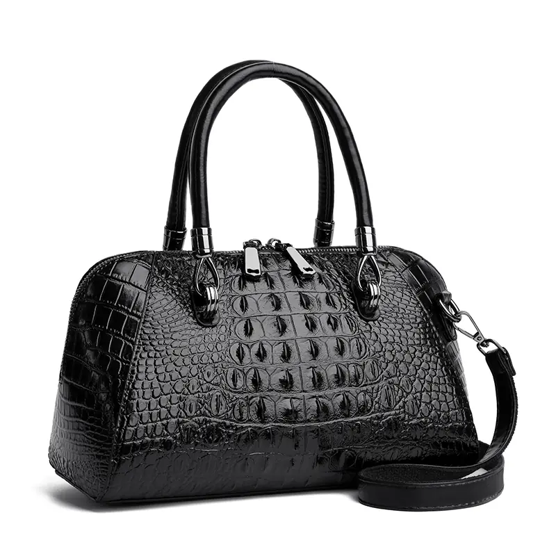 Croc-Embossed Dome Satchel detail view 14
