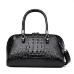 Croc-Embossed Dome Satchel detail view 15