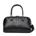 Croc-Embossed Dome Satchel detail view 15
