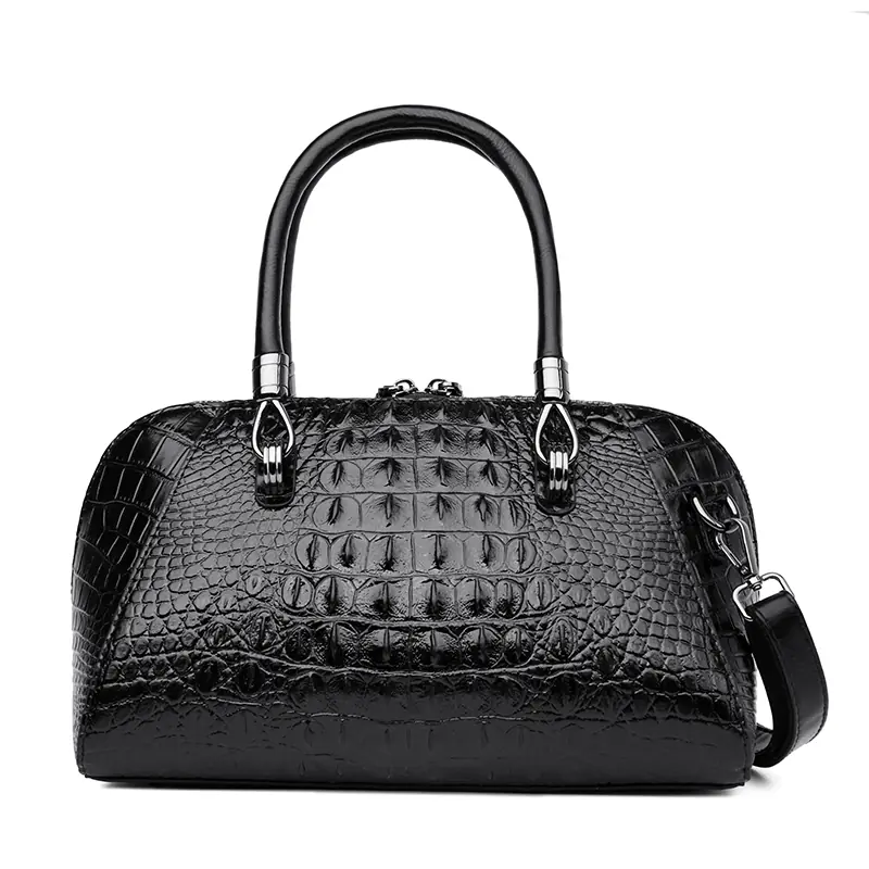 Croc-Embossed Dome Satchel detail view 15