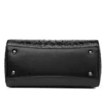 Croc-Embossed Dome Satchel detail view 17
