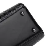 Croc-Embossed Dome Satchel detail view 18
