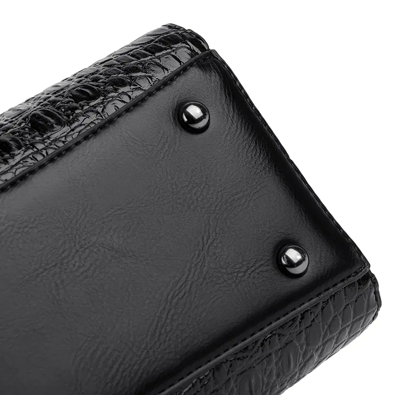 Croc-Embossed Dome Satchel detail view 18