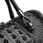 Croc-Embossed Dome Satchel detail view 20