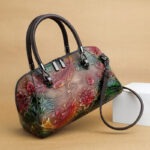 Croc-Embossed Dome Satchel detail view 28