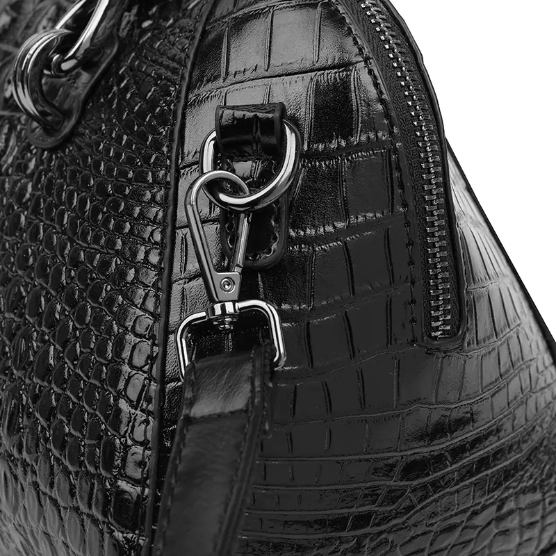 Croc-Embossed Dome Satchel detail view 30