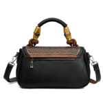Carved Floral Bamboo-Handle Satchel detail view 16