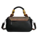 Carved Floral Bamboo-Handle Satchel detail view 16
