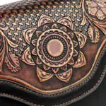 Carved Floral Bamboo-Handle Satchel detail view 21