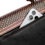 Carved Floral Bamboo-Handle Satchel detail view 28